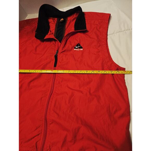 VTG 90s Nike ACG Windbreaker XL Vest Packable Running Hiking Jacket Men Red RARE - Picture 5 of 10